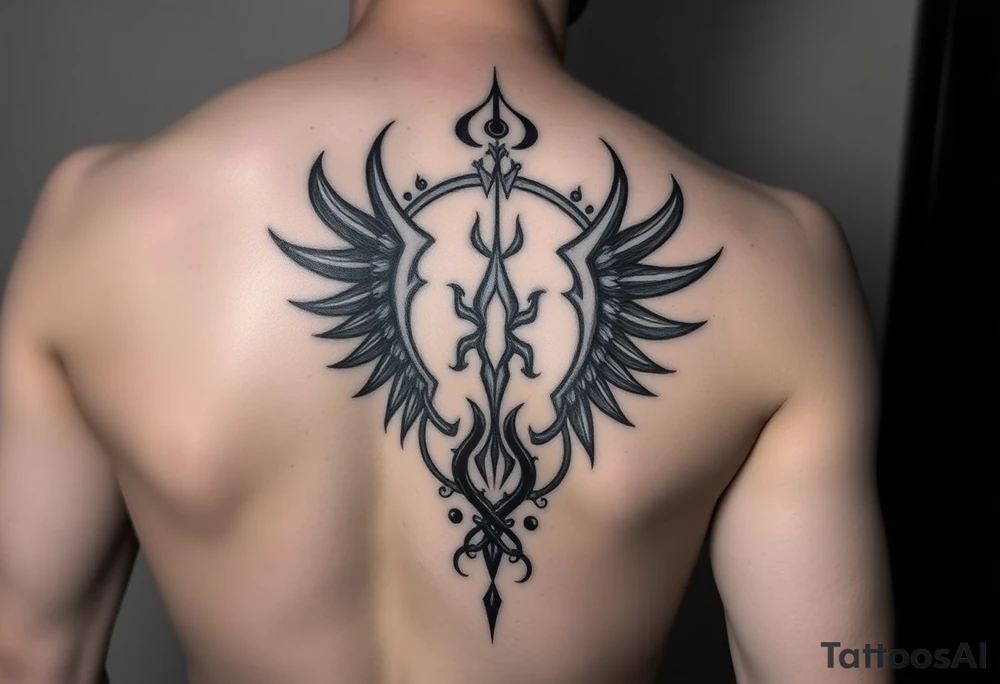 Sak yant tatoo that allows me to access all my powers and magick such as immortality granting immortality to those I ressurect with my blood and creating new magick or allows me to craft new magick grants me telekinesis telepathy allows me to move through shadow to shadow allows me to jump in shadows into the shadow world and move through it allows me to control other people and gods or anyone's magic and body through phychic control as well as seeing spirits and other entities of higher and lower vibrations not seen with naked eyes as well as allows me to communicate with them as azura kaluk mizuzu a supreme one or the Lord of lords he who is the supreme reflection of she who is the Lord of the eternal flame tattoo idea