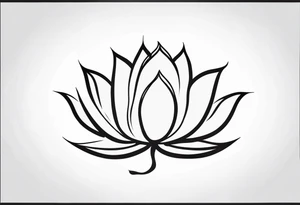 white lotus flower outline tattoo idea