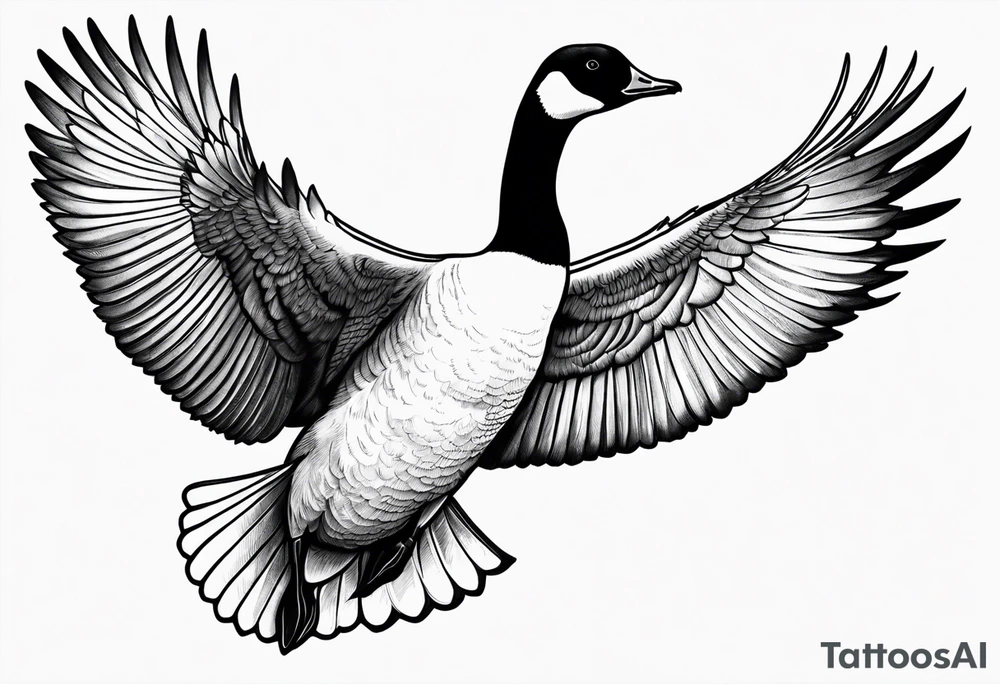 Canadian Goose open wings for arm tatoo tattoo idea