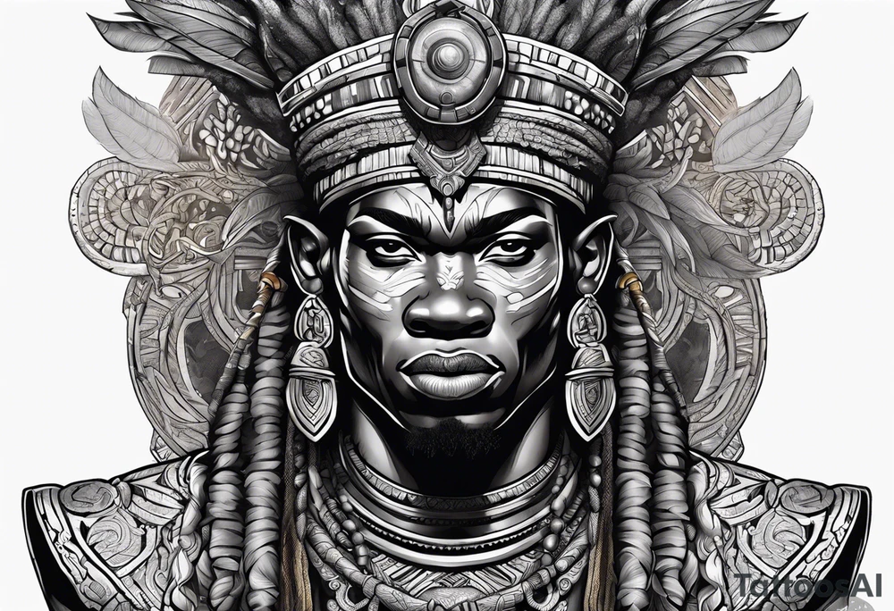 Ogum, african god of the iron, war and the paths tattoo idea