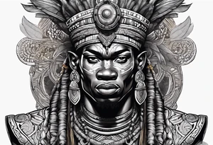 Ogum, african god of the iron, war and the paths tattoo idea