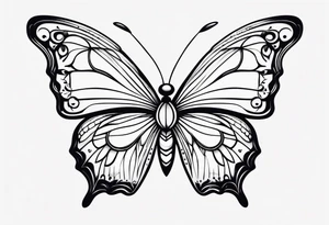 Borboleta minimalista tattoo idea