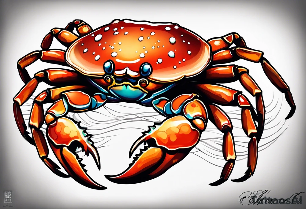 Crab con  69 nelle chele tattoo idea