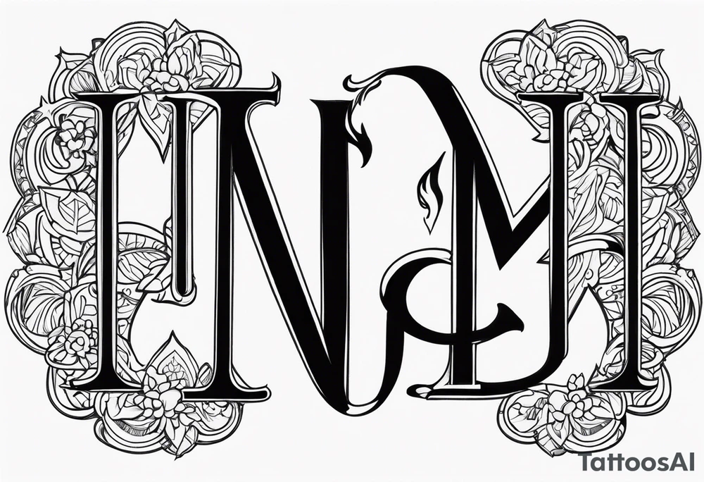Initials JDM , JNM , JAG tattoo idea