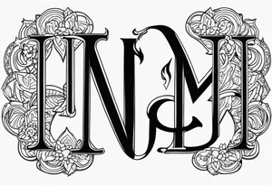 Initials JDM , JNM , JAG tattoo idea