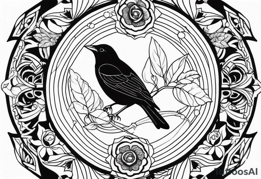 The worst tattoo of a blackbird you can create tattoo idea