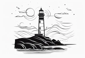 Lighthouse tattoo idea