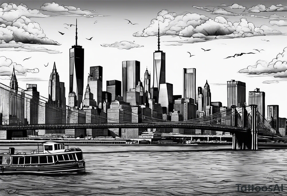Brooklyn skyline tattoo idea