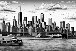 Brooklyn skyline tattoo idea
