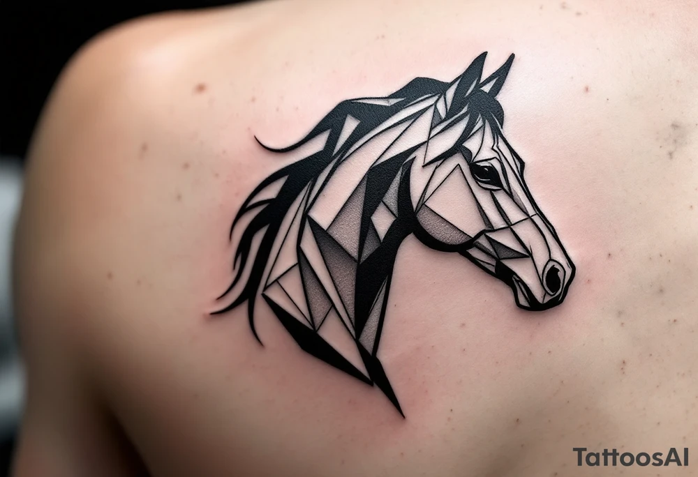 horse silhouette 
from the front tattoo idea