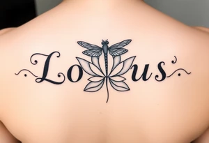 Lotus with dragonfly tattoo idea