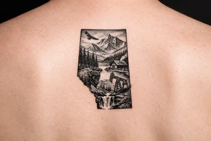 alberta canada themed tattoo idea