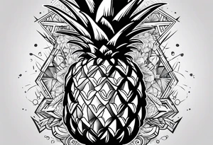 Half pineapple half hand grenade tattoo idea