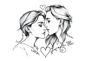 Middle school sweethearts, from day one, unconditional, forever, soulmates tattoo idea