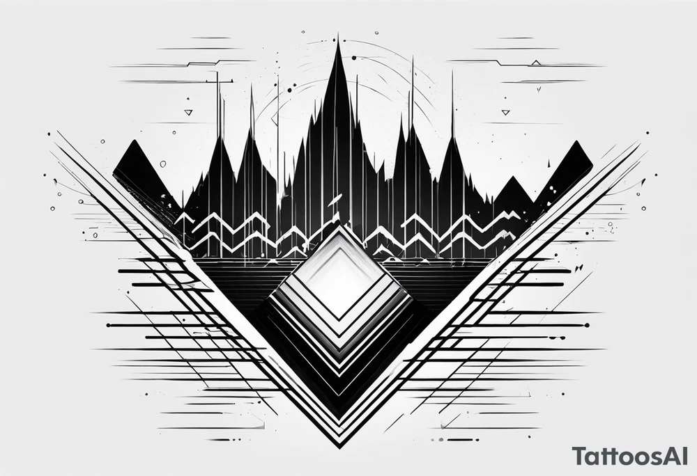 geometric soundwave tattoo tattoo idea