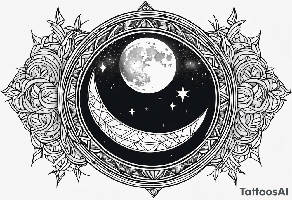 sacred moon tattoo idea
