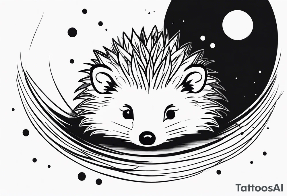 crying hedgehog tattoo idea