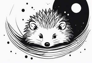 crying hedgehog tattoo idea