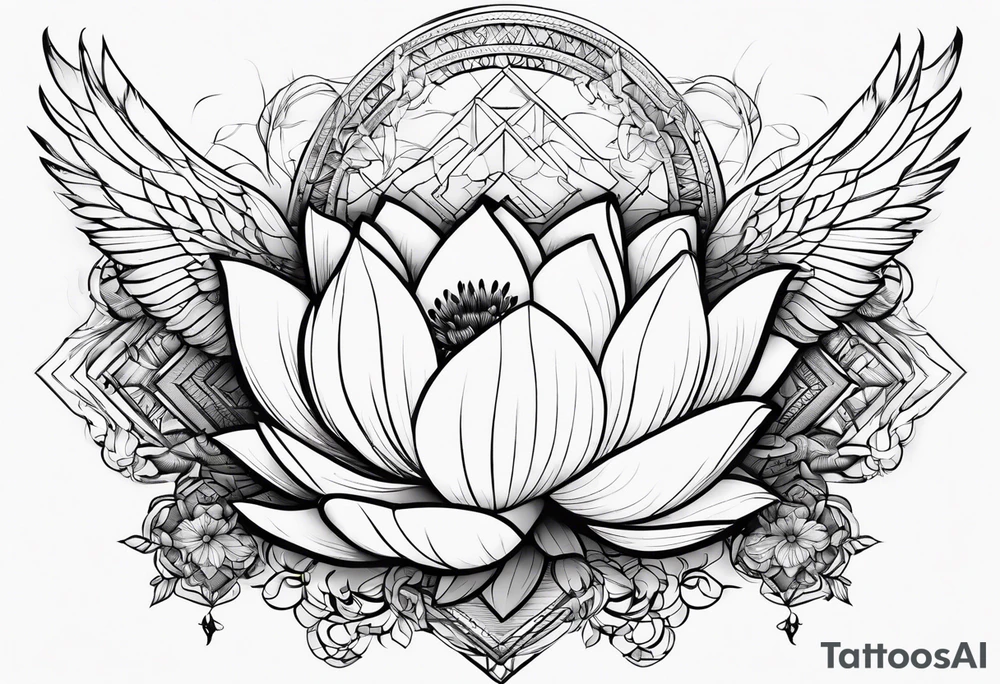 Broken chains with lotus flower and bird flying tattoo idea Broken chains with lotus flower and bird flying tattoo idea