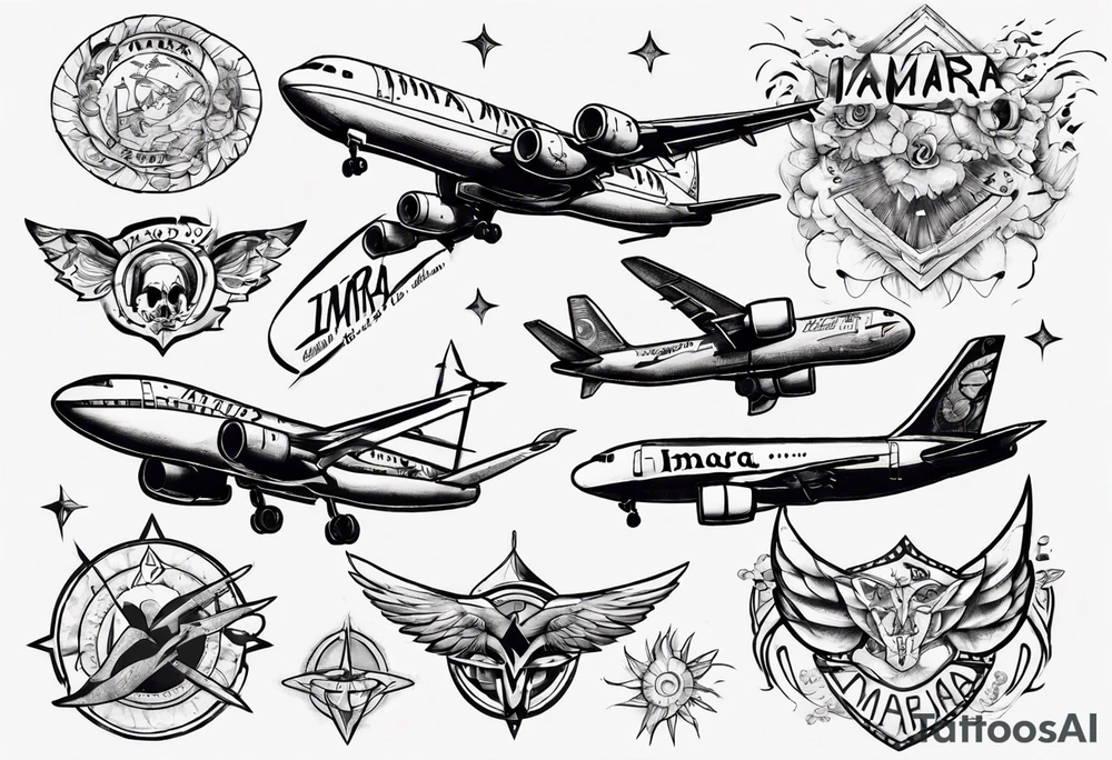 Plane text that says Imara tattoo idea