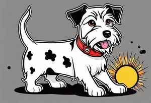 white and black 
mountain terrier named buddy tattoo idea