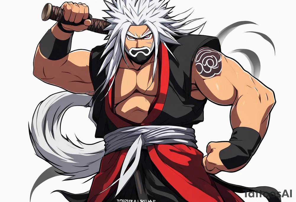 Sage mode jiraiya from the anime naruto tattoo idea