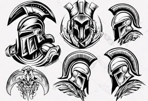 spartan soldier tattoo idea