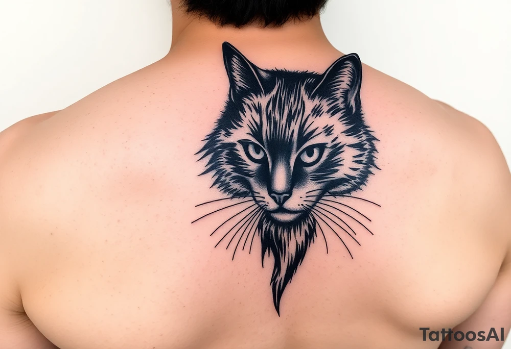 black cat tattoo idea