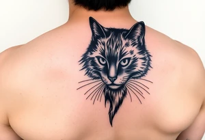 black cat tattoo idea