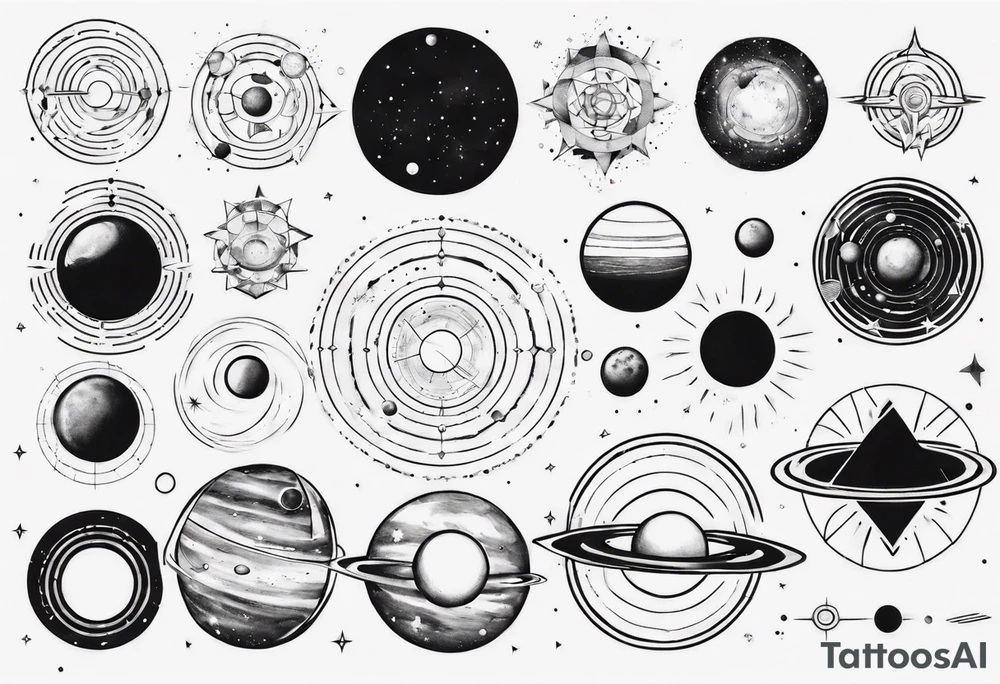solar system tattoo idea