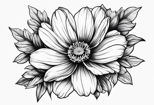 cosmos flower tattoo idea