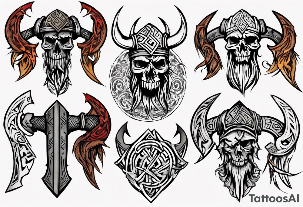 a viking axe tattoo idea