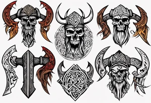 a viking axe tattoo idea