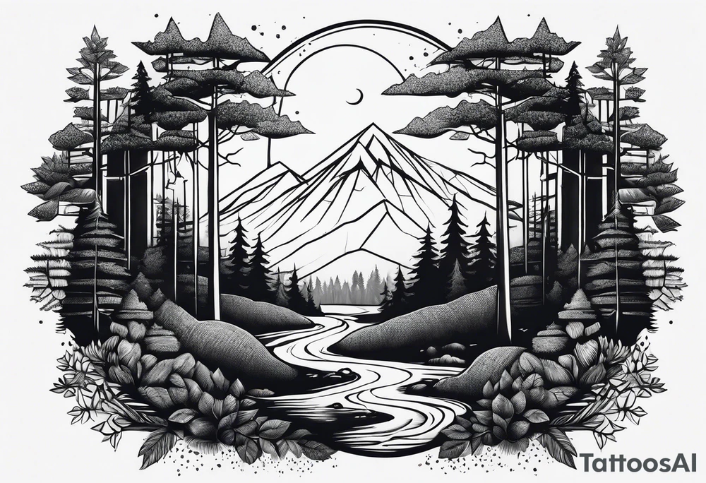 forest on the edges tattoo idea
