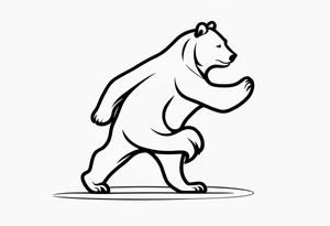 Dancing bear tattoo idea