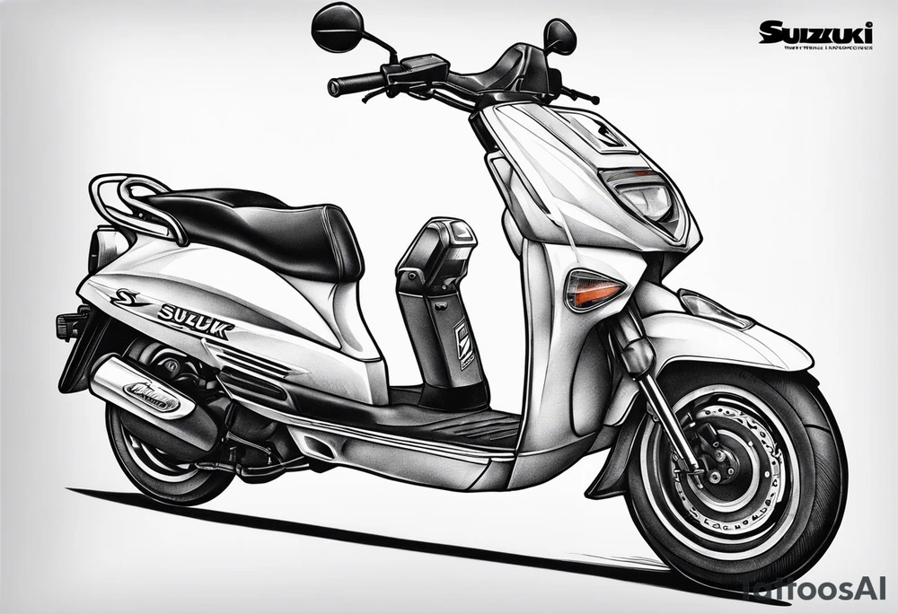 Suzuki Address scooter tattoo idea