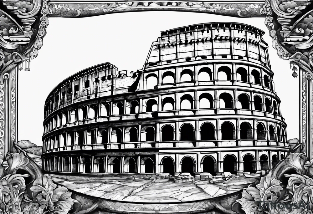 Roman coliseum tattoo idea