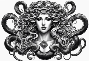 medusa with snakes tattoo idea