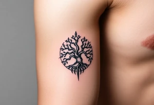 oroboros and tree of life tattoo idea