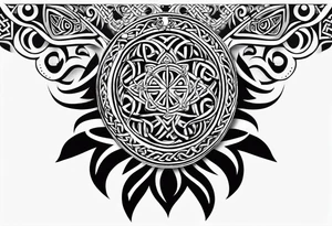 maori mixed with celtic band for around an arm, incorporating the word love tattoo idea