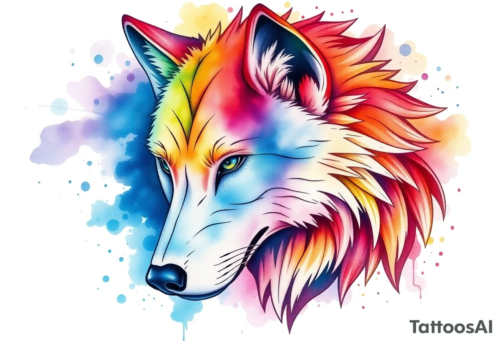 Nordic wolf tattoo idea