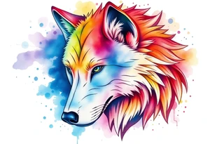 Nordic wolf tattoo idea