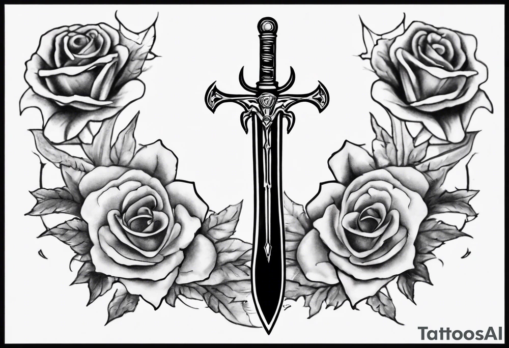 memorial tattoo using "13" and a sword tattoo idea