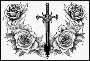 memorial tattoo using "13" and a sword tattoo idea