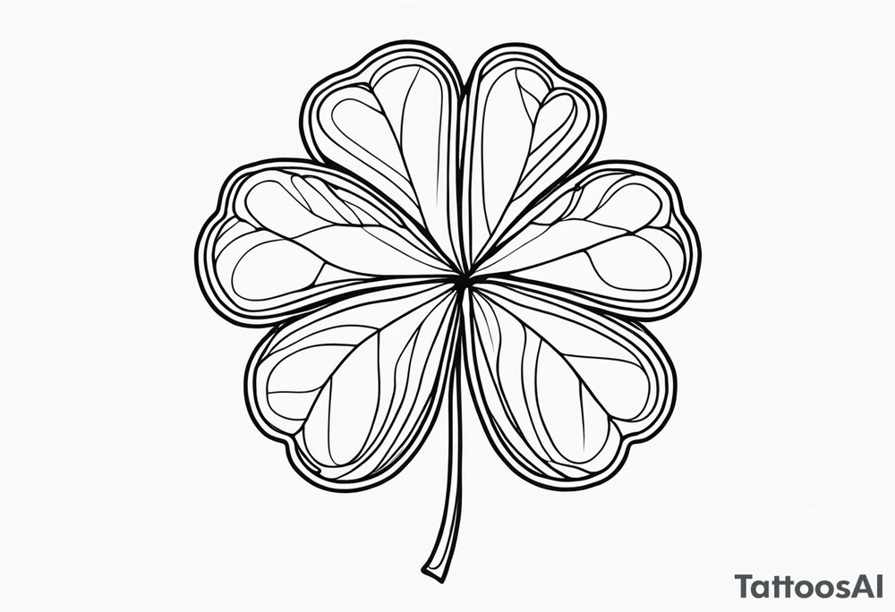 fine line three leaf clover tattoo idea