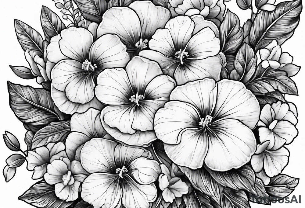 Primrose with heart tattoo idea