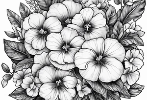 Primrose with heart tattoo idea