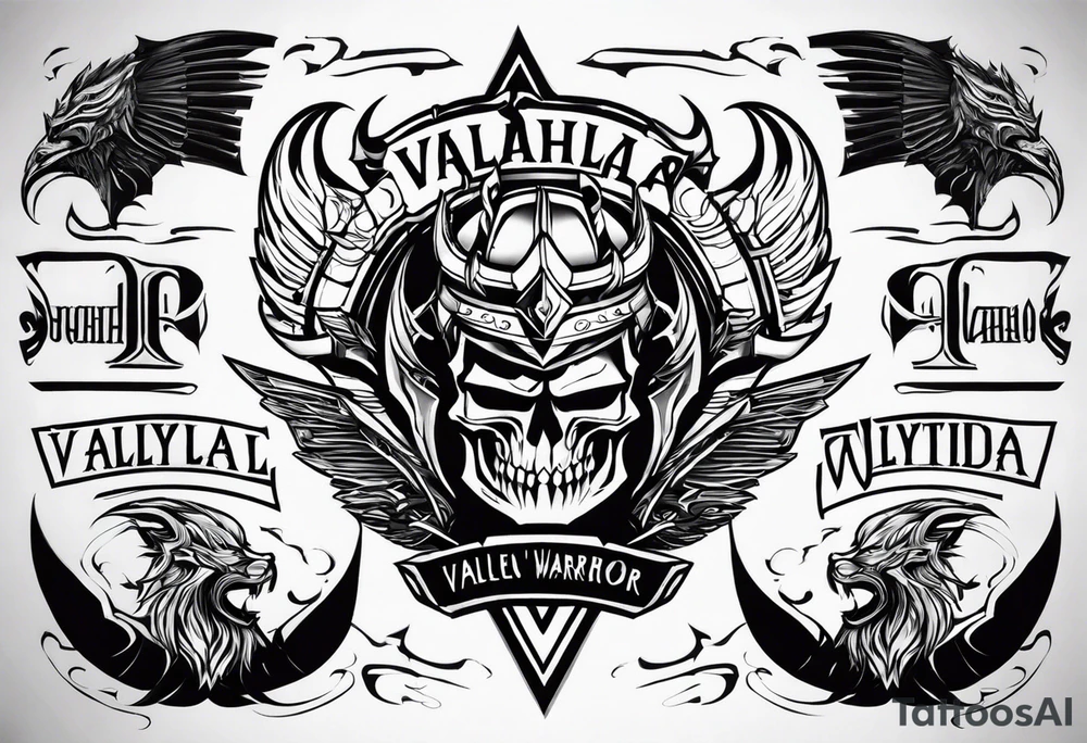 Valhalla fallen warrior tattoo idea