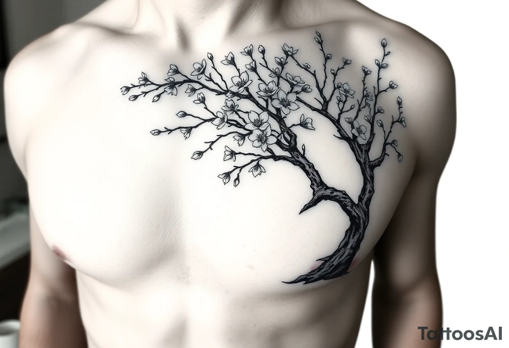 Cherry blossom tree tattoo idea