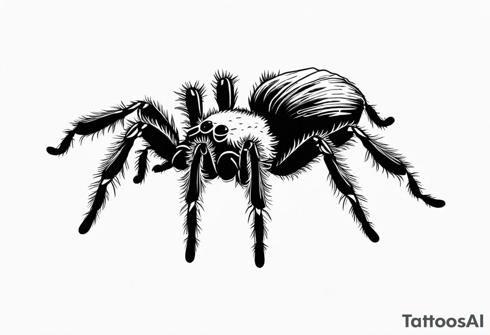 Realistic Tarantula tattoo idea